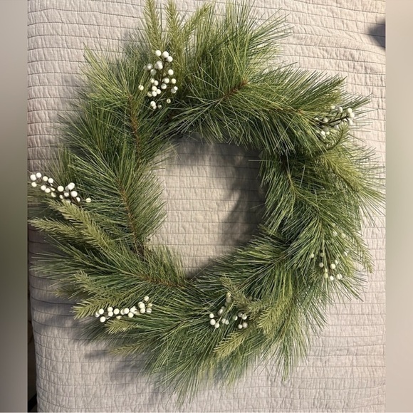 Hearth & Hand with Magnolia Target Christmas Pine Needle Berry Wreath - Picture 3 of 5